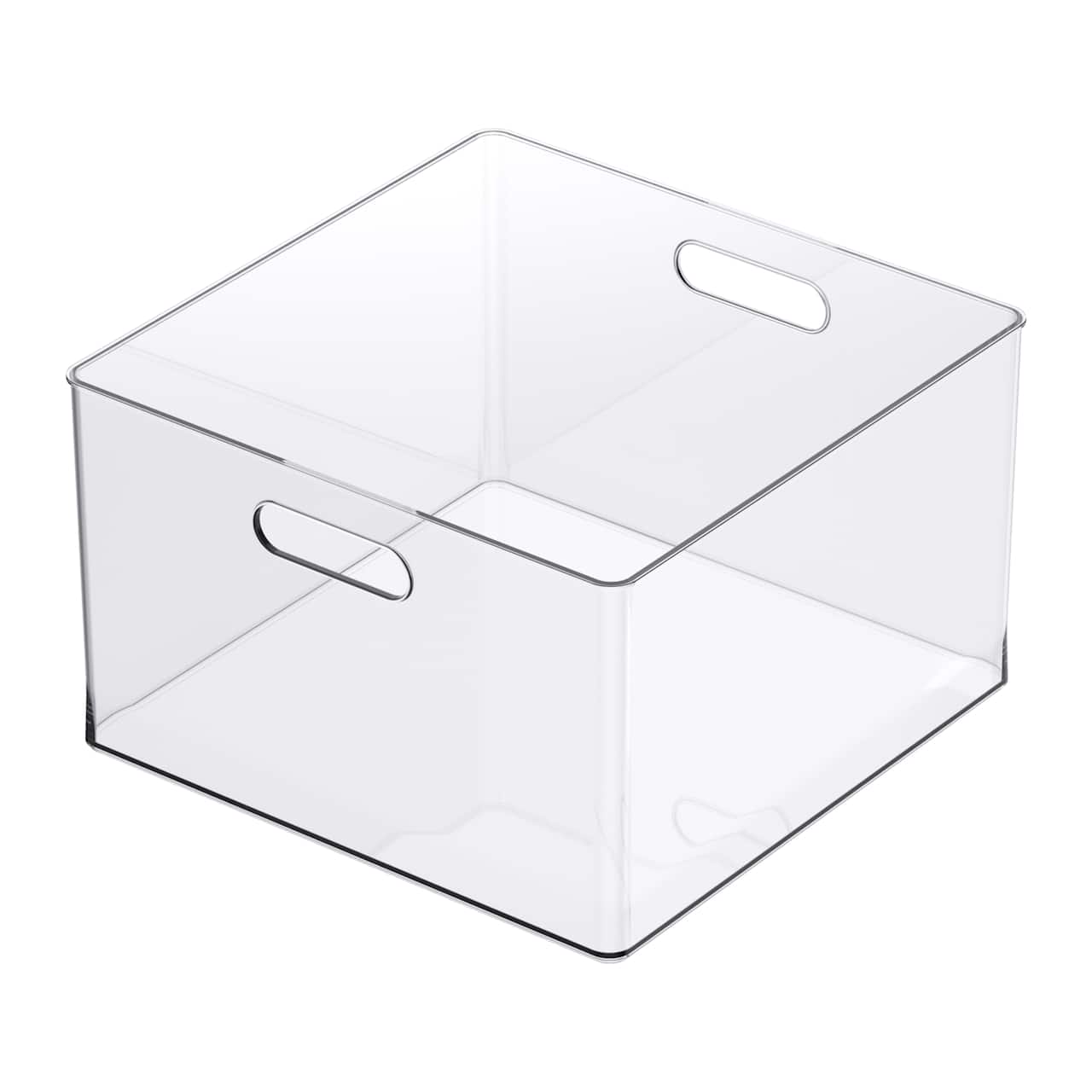 13" x 13" Clear Storage Bin with Handles by Simply Tidy™